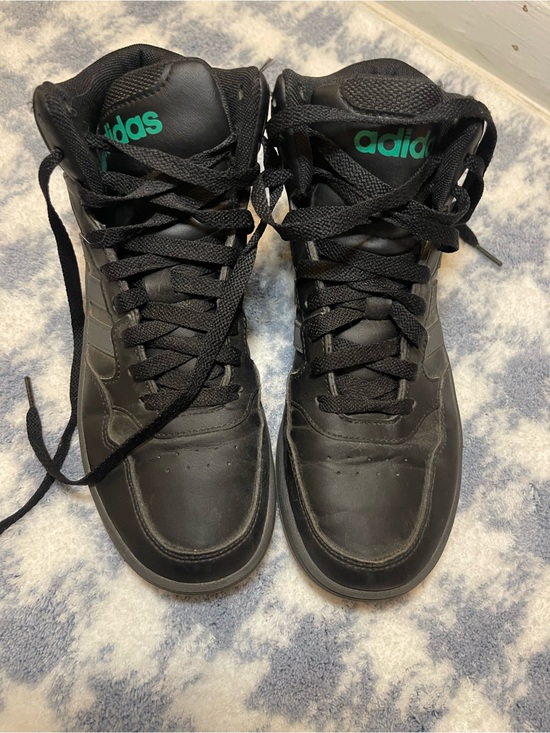 adidas Other - adidas Black High-Top Sneakers with Teal Logo